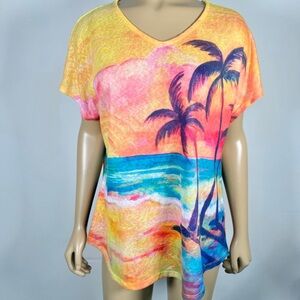Art & Sol Women’s Size Extra Large XL Wearable Art Knit Top Designed in Florida
